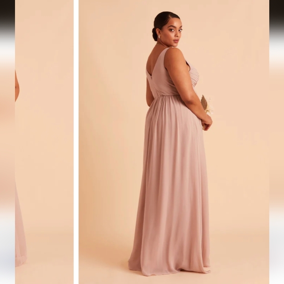 Birdy Grey Laurie Empire Dress Chiffon Taupe- L - Picture 9 of 9